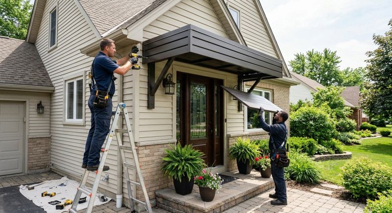 Metal Awning Installation