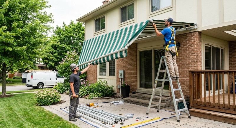 Mobile Home Awning Installation