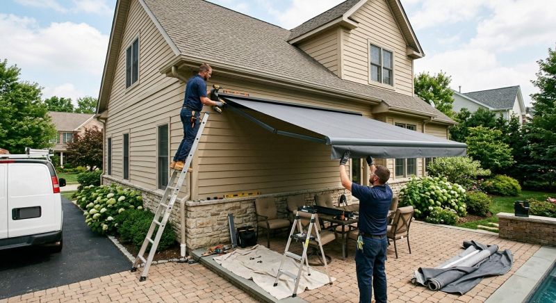 Restaurant Awning Installation