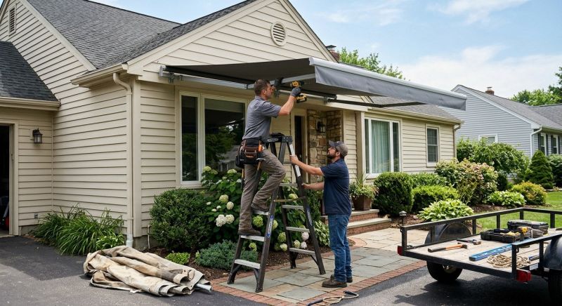 Storefront Awning Installation
